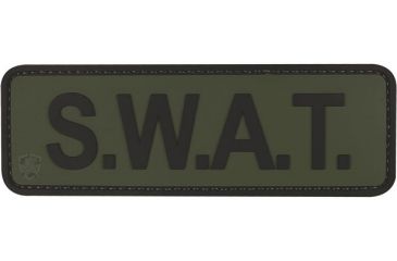 Image of 5IVE STAR GEAR Morale Patch,S.W.A.T.,6x2,Olive Drab/Black 6622000