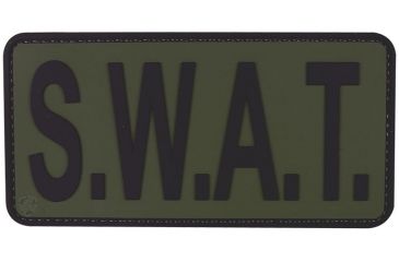 Image of 5IVE STAR GEAR Morale Patch,S.W.A.T.,6x3,Olive Drab/Black 6623000