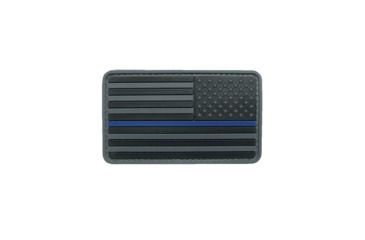 Image of 5IVE STAR GEAR US Flag Black W/Blue Stripe Morale Patch, Reversed, 3.25in x 2in, 6802000