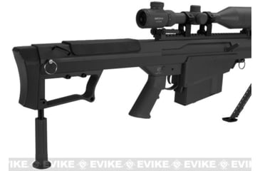 Image of 6mmProShop Barrett Licensed M107A1 Gen2 Long Range Airsoft AEG Sniper Rifle, 29in Barrel, Black, SW-013-BK
