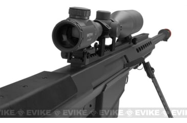 Image of 6mmProShop Barrett Licensed M107A1 Gen2 Long Range Airsoft AEG Sniper Rifle, 29in Barrel, Black, SW-013-BK