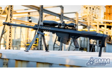Image of 6mmProShop Barrett Licensed M107A1 Gen2 Long Range Airsoft AEG Sniper Rifle, 29in Barrel, Black, SW-013-BK