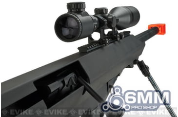 Image of 6mmProShop Barrett Licensed M99 Bolt Action Airsoft Long Range Sniper Rifle, Rifle &amp; Bipod Only, Black, SW-01