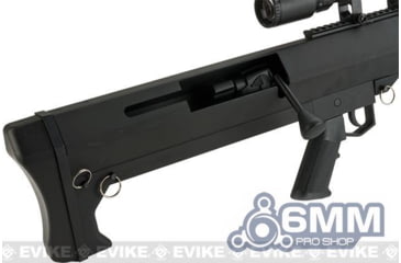 Image of 6mmProShop Barrett Licensed M99 Bolt Action Airsoft Long Range Sniper Rifle, Rifle &amp; Bipod Only, Black, SW-01