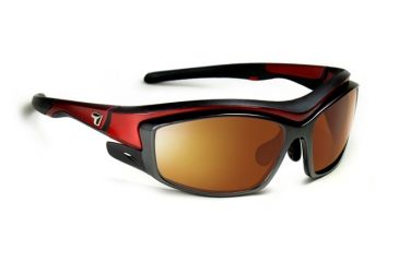 Image of 7 Eye Air Dam Rocker Sunglasses w/ Interchangeable Lens,Candy Apple Frame,SV Copper Module, SV Clear  Module,S-L 4956P2