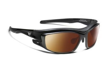 Image of 7 Eye Air Dam Rocker Sunglasses w/ Interchangeable Lens,Glossy Black Frame,SV Copper Module, SV Clear  Module,S-L 4905P2