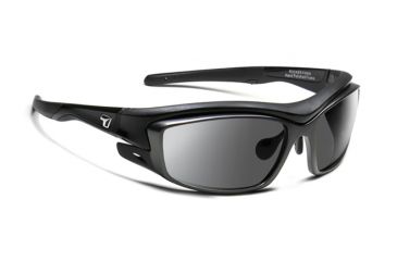 Image of 7 Eye Air Dam Rocker Sunglasses w/ Interchangeable Lens,Glossy Black Frame,SV Gray Module, SV Clear  Module,S-L 4905P1