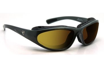 Image of 7 Eye Air Shield Sunglasses Bora,SharpView Polarized Copper Lens,Charcoal Frame,L-XL 140354
