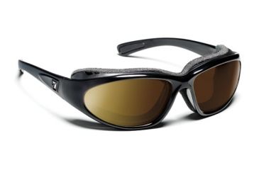 Image of 7 Eye Air Shield Sunglasses Bora,SharpView Polarized Copper Lens,Glossy Black Frame,L-XL 140554