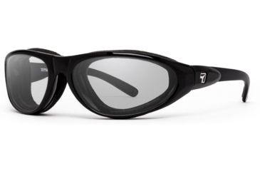 Image of 7 Eye Air Shield Sunglasses Cyclone, Sharp View Clear Pc Lens, Glossy Black Frame, L-XL, Men 200540