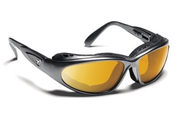 Image of 7 Eye Cape AirShield Sunglasses,Charcoal Frame,SharpView Yellow Lens,S-L 190343