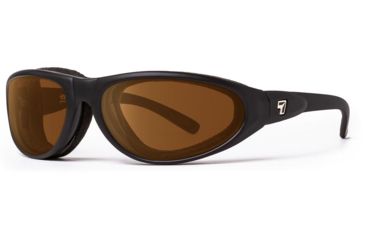 Image of 7 Eye Cyclone Sunglasses, Matte Black Frame, Sharp View Copper Lens 200142