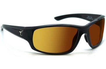 Image of 7 Eye Signature Series Rake Sunglasses,ColorAmp Copper Lens,Charcoal Frame,M-XL 910326