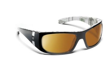 Image of 7 Eye Signature Series Shaka Sunglasses,SharpView Polarized Copper Lens,Black C-Note Frame,M-XL 784754