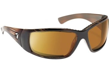 Image of 7 Eye Taku Full Wrap Sunglasses Horn Frame Sharp View Copper Lens 574342