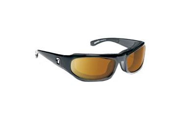 Image of 7 Eye Whirlwind Sunglasses Glossy Black Frame Re Act Nxt Copper Lens 120521