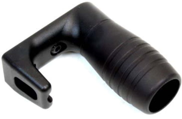 Image of A3 Industries Compact Shorty Vertical Grip w/ Integrated Handstop, 90 Degree, 2.00in Grooved Aluminum Grip, Polymer Base, Black, VFG-120