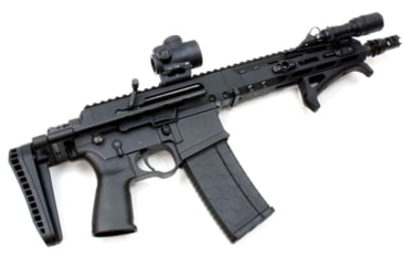 Image of A3 Industries Universal Picatinny Mount - Modular Telescoping Stock w/Rubber Buttpad, Black, 7.00in, MTS-PIC-7.00-BP2