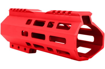 Image of ABC RIFLE COMPANY Custom Hybrid Top Cut D-Front AR-10/DPMS LR-308 M-LOK Handguard, 7in, Red, HG10-CM-TCML7D-RD