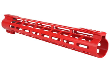 Image of ABC RIFLE COMPANY Super Slim Free Float Hybrid Top Cut AR-15 M-LOK Handguard, 15in, Cerakote Red, HG15-TC-ML15-RD