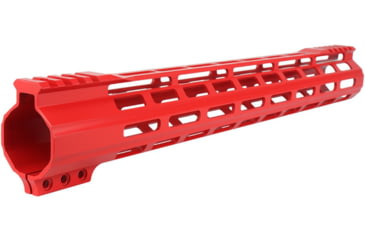 Image of ABC RIFLE COMPANY Super Slim Free Float Hybrid Top Cut AR-15 M-LOK Handguard, 15in, Cerakote Red, HG15-TC-ML15-RD