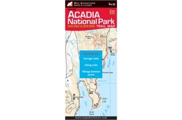 Image of Acadia Hike/bike Trail Map, Map Adventures, Publisher - Map Adventures