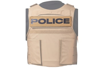 Image of Ace Link Armor Police Patch, Black On Coyote, B-TG-ID-POL-BLK-CBR