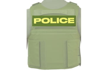 Image of Ace Link Armor Police Patch, Yellow On Green, B-TG-ID-POL-YL-GRN