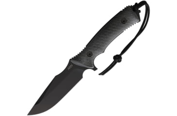 Image of Acta Non Verba Knives M311 Spelter Tactical Knife, 5.25 black DLC coated Elmax steel blade, Black sculpted micarta handle, ANVM311-003