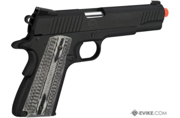 Image of Action Sport Games Dan Wesson Licensed Full Metal 1911 Evike Exclusive VALOR Custom CO2 Powered Airsoft Gas Blowback Pistol, Black, 50304
