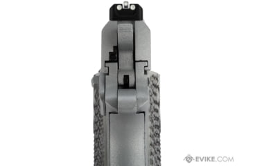 Image of Action Sport Games Dan Wesson Licensed Full Metal 1911 Evike Exclusive VALOR Custom CO2 Powered Airsoft Gas Blowback Pistol, Silver/Black, 50139
