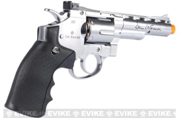 Image of Action Sport Games Licensed Dan Wesson WG CO2 Full Metal High Power Airsoft 6mm Magnum Gas Revolver, Length 4in, Silver/Black, 50034
