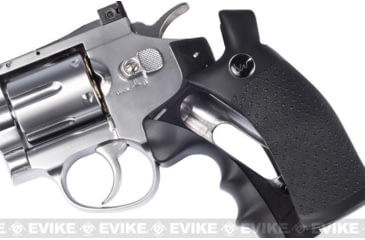 Image of Action Sport Games Licensed Dan Wesson WG CO2 Full Metal High Power Airsoft 6mm Magnum Gas Revolver, Length 4in, Silver/Black, 50034