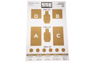 Image of Action Target 556 Training Lab Target, Brown and White, 100 Per Box
