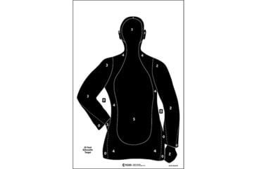 Image of Action Target B-21E Economy 25 Yard Silhouette Target 100 Per Case, Black, 23in x 35in, B-21E BLACK-100