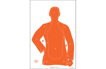 Image of Action Target B-21E Economy 25 Yard Silhouette Target 100 Per Case, Orange, 23in x 35in, B-21E ORANGE-100