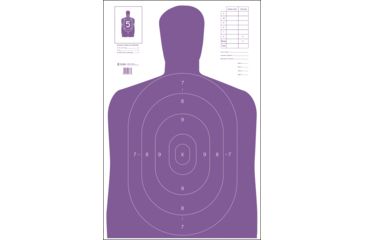 Image of Action Target B-27E Economy Silhouette Target 100 Per Case, Purple, 23in x 35in B-27E-PR-100
