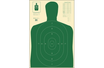 Image of Action Target B-27E Economy Silhouette Target, Pack of 100, Green, B-27E GREEN