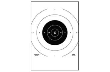 Image of Action Target B-8C-P Replacement Center For B-8 Bullseye Targets 100 Per Case, Black, 10.5in x 10.5in, B-8C P-100