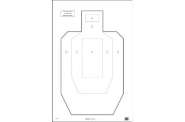 Image of Action Target IPSC Paper Practice Target 100 Per Case, Black/Gray, 23in x 35in IPSC-P-100