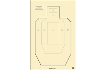 Image of Action Target IPSC Paper Practice Target, Pack of 100, Tan, IPSC-P