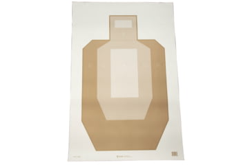 Image of Action Target IPSC Paper Target with Visible Scoring Zones, Brown, 23 x 35, 100 Per Box