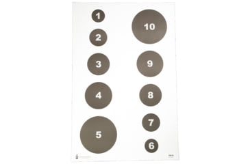 Image of Action Target Military Varied Circle Command, White and Black, 23x35, 100 Per Box