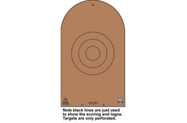 Image of Action Target NRA D-1 Bianchi Cup Tombstone 100 Per Case, Cardboard, 18in x 30in, NRA-D-1CB-100