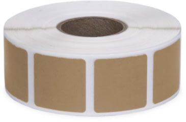 Image of Action Target Self-Adhesive Target Pasters 3/4 Inch Square 1,000 Per Roll, Brown, PAST/BR