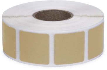 Image of Action Target Self-Adhesive Target Pasters 3/4 Inch Square 1,000 Per Roll, Buff, PAST/BUFF
