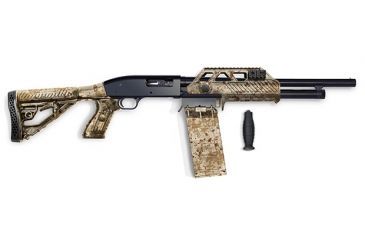 Image of Adaptive Tactical Adjustable Stock w/ 10 Rnd Box Sidewinder Venom Magazine-fed Shotgun System- Maverick 88 12 Gauge, Desert, 12ga 10rd Box, AT-00334