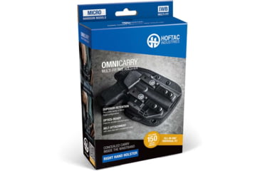 Image of Adaptive Tactical OMNICARRY HOFTAC Holster IWB Black Belt Clip Mount Right Hand, HT01005L