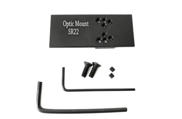 Image of ADE Advanced Optics Mini Red Dot Sight Mount Base, Ruger SR22 Pistols, Black, Ruger SR22 Plate