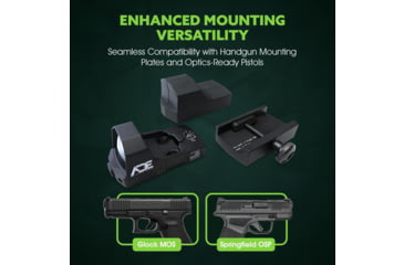 Image of ADE Advanced Optics RD3-006 1x Reflex Green Dot Sight w/Ruger Security 9 Optic Mount Plate